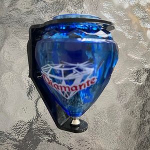 COMETA DIAMANTE Spinning Top (TROMPO) w Holder & Thread Mexican 1pc BLUE COLOR